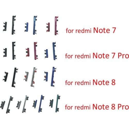 Power Volume Button For Xiaomi Redmi Note 7 Pro Note 8 Pro Original Phone New Housing Frame On Off Side Key Control Button