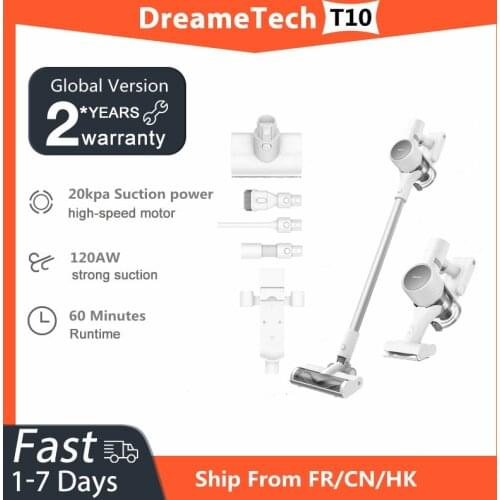 New Dreame T10 Cordless Vacuum Cleaner Original Auto Lock Button 60 Minutes Runtime For Home 0.6L Dust Cup floor Carpet Cleaner