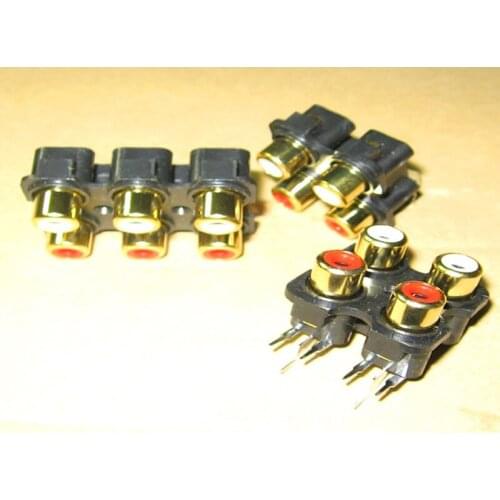 Lotus Socket Power Amplifier Shell Case 4 Digits 6 Digits Gold-plated Input Lotus Socket Power Amplifier Chassis RCA
