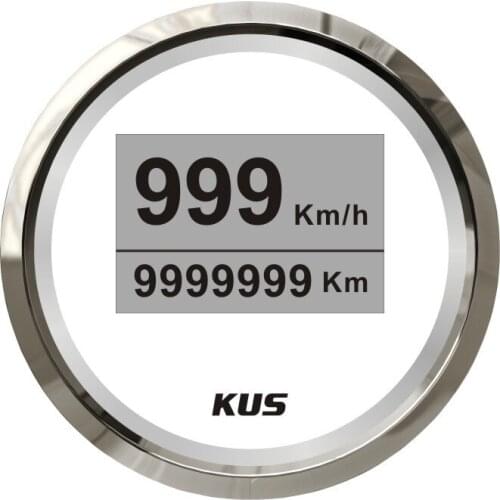 KUS 52mm Digital GPS speedometer velometer 0-999km/h 12V/24V for car truck tractor