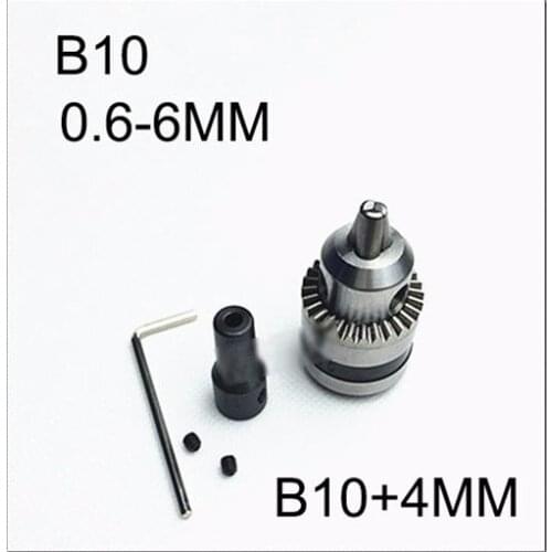 Mini Electric Drill Chuck 0.6-6mm With 4mm Steel Shaft Mount B10 Inner Hole