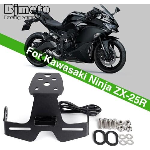 Motorcycle License Number Plate Frame Holder Bracket With Plate Tail light For Kawasaki Ninja ZX-25R ZX25R ZX 25R 2020-2021
