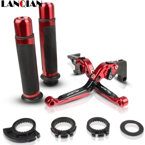 Motorcycle Accessories CNC Adjustable Brake Clutch Levers And Handle Grips With LOGO For Honda CB650R 2019 2020