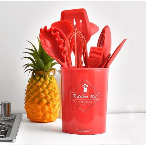 Silicone Cooking Kitchen Utensil Set With Storage Box 10pcs Kitchen Accessories Non Stick Cooking Tools Kitchen Gadgets Set
