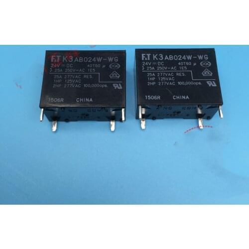Original K3AB024W-WG-24VDC 4PIN 25A 277VAC relays