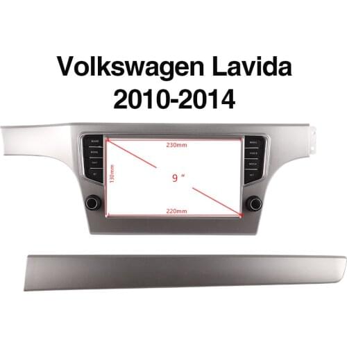 Car Radio Fascia For Volkswagen Lavida 2010-2014 9 Inch Stereo DVD Player Dashboard Kit Face Plate