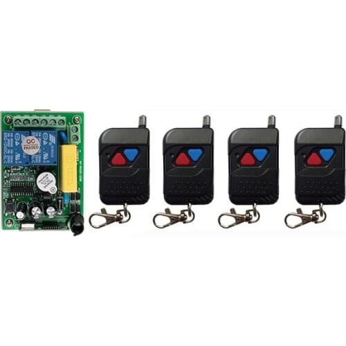 AC220V 2CH Radio Controller RF Wireless Relay Remote Control Switch 315 MHZ 433 MHZ Transmitter + Receiver lamp/ window