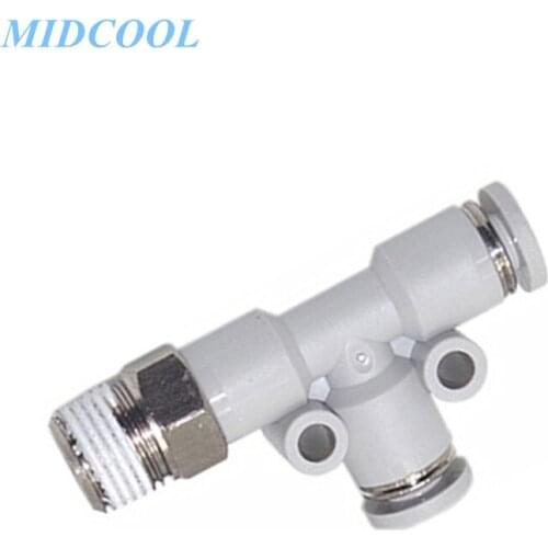 One-Touch Fitting PED Series PED4M5/01/02 PED6M5/01/02/03 PED801/02/03/04 PED10 PED12 Threaded Type Male Run Tee