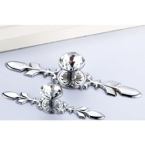 Drawer Handle Knob Clear Diamond Shape Crystal Glass Cabinet Handle Pulls Cupboard Wardrobe Closet Drawer Door Knobs