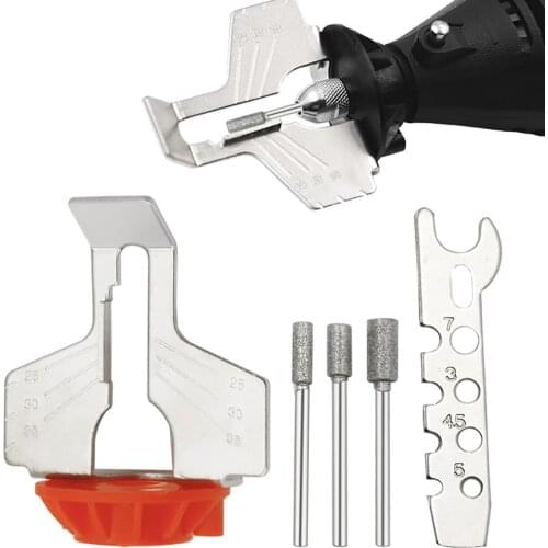 Grinding Chain Sharpener Special Chainsaw Grinding Tool Mini Drill Saw Sharpening Attachment Sharpener Drill Rotary Power Tools