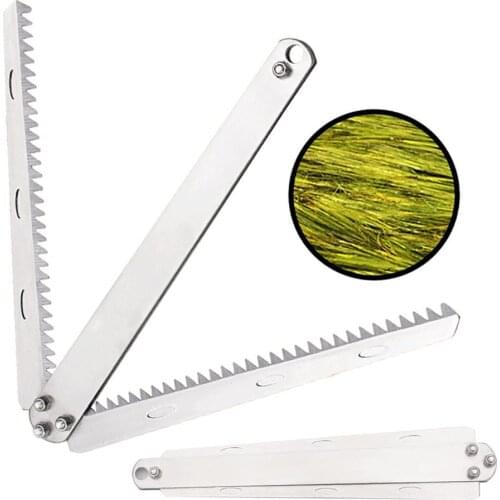 Folding Weed Razor Stainless Steel Outdoor Fishing Line Cutter Used for Mowing Water Grass While Fishing