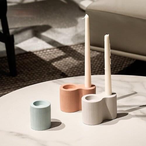 Modern Ceramic Candlestick Holder Home Decoration Crafts Restaurant Tabletop Creative Ornaments Candler Holder