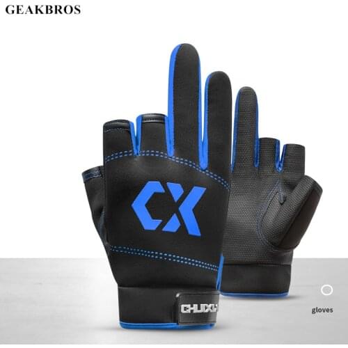 Sports Fishing Gloves Breathable Summer Anti-skid Fingerless Gloves for Outdoor Hiking Biking Kayaking Fishing Tackle Equipment