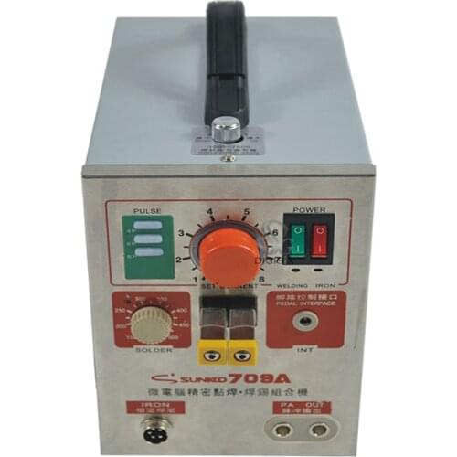 2 in 1 1.5kw Pulse Spot Welder 709A S709A Battery Welding Soldering Machine with Universal welding pen +50pcs Nickel sheets