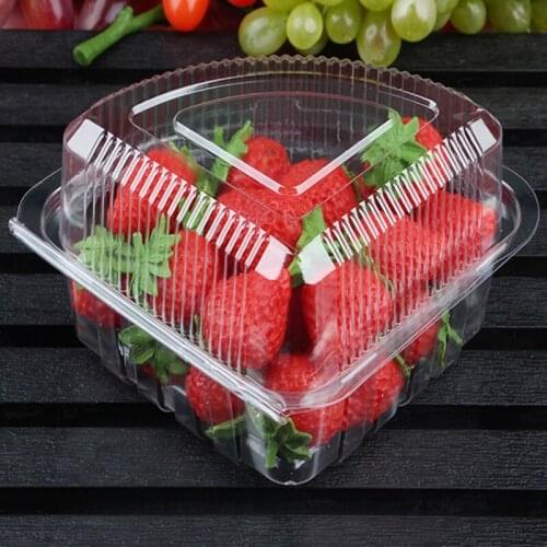 50pcs High quality fruit salad takeout packaging box transparent cream dessert cheese cake decoration plastic cuo with lid