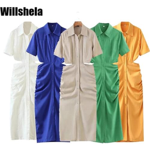 Летние платья миди Willshela China At AliExpress