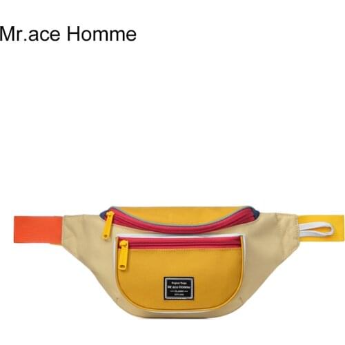 MAH Soild Color Chest bag Women Summer Belt bag Waterproof Waist Bags for Girl Yellow Chest Phone Pouch Casual