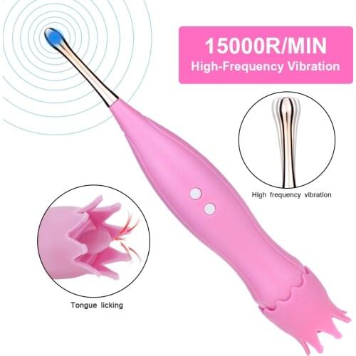 Tongue Vibrator 12 Modes Female Masturtor Orgasm G Spot Stimulation Licking Clitoris Nipple stimulation Adult Sex Toys For Women