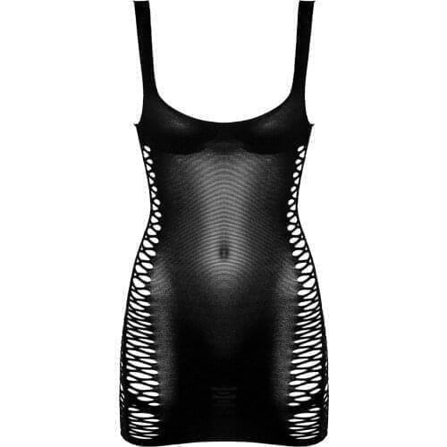 Women Sexy Lingerie Babydolls Dresses Hollow Out Mesh Sundress Minidress Sleepwear U Neck Sleeveless Bodycon Dress Nightwear