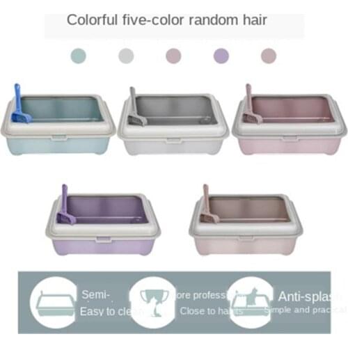 1PC Random Color Toilet Bedpan Cat Litter Box Cat Tray Toilet Supply Teddy Anti-Splash Toilet Puppy Indoor Home Plastic Sandbox