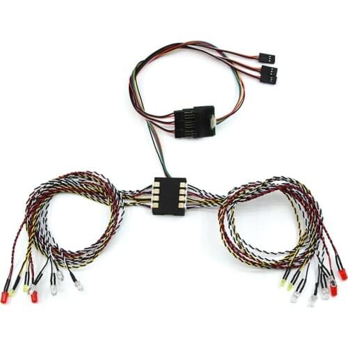 16 LED Light System Front & Rear Lamp Group Turn Light for RC Crawler Car Traxxas TRX4 Axial SCX10 WPL D12 MN99S MN86S