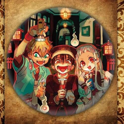 Anime Jibaku Shounen Hanako-kun x Yashiro Nene Cute Badges Pin 6 Pieces Schoolbag Backpack Decorate 5.8CM(2.3")