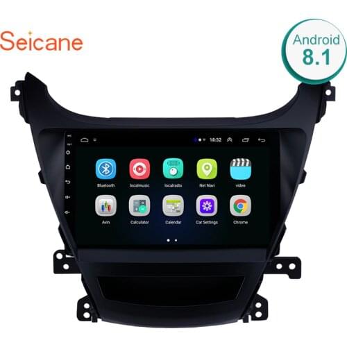 Seicane 9" 2din Android 8.1 Car Radio Stereo GPS For 2014-2016Hyundai Elantra HD Touchscreen Wifi Multimedia Player Head Unit