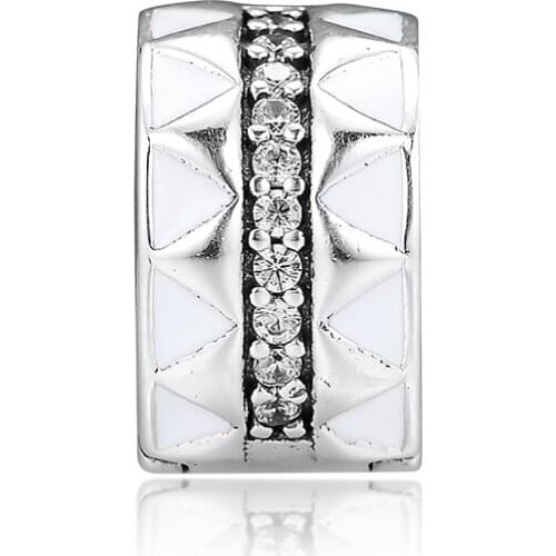 CKK Jagged Lines Clip Charm Silver 925 Sterling Sparkling Beads for Jewelry Making fit Charms Bracelet DIY free shipping 2C083