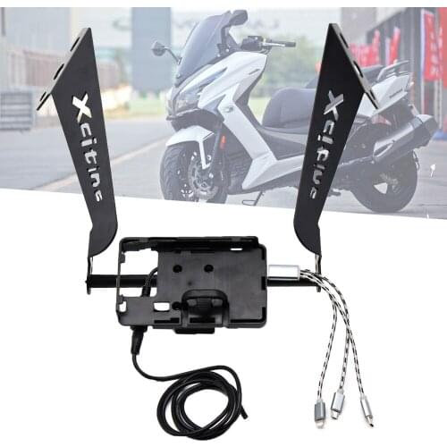 USB Charger Phone Holder Stand Bracket for KYMCO Down Town 350 300i Xciting 250 400 Motorcycle GPS Navigation Plate