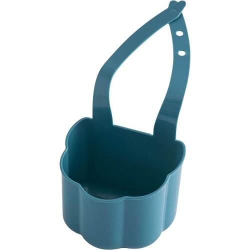 Drain Basket Multifunctional Convenient Punch-Free Hollow Snap Button Sink Plastic Storage Holder for Kitchen Storage Boxes