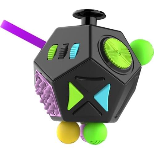 EDC Hand For Autism ADHD Anxiety Relief Focus Children 12 Sides Anti-Stress Magic Stress Fidget Toys