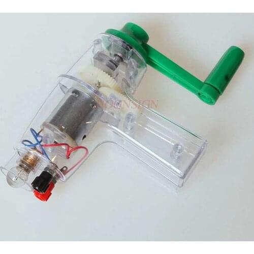 Hand-cranked generator model physics electromagnetic teaching instrument primary school science power type