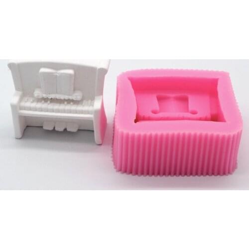 Piano 3D Cake Mold Silicone Mold Decorative Fudge Sugarcraft Candy Tool Chocolate Cake Mold L143