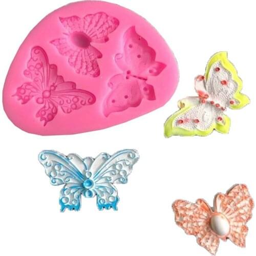 Butterfly Decorating Molds Cake Silicone Mold Sugarpaste Candy Chocolate Gumpaste Clay Mould