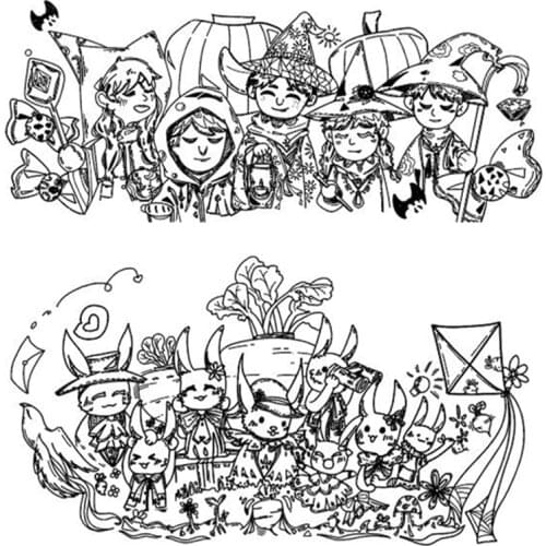 YX085 Halloween Photopolymer Stamps Metal Cutting Dies And Stamps Stencils Scrapbooking Photo Album Decorative Embossing