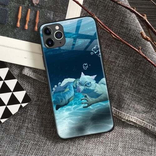 Inosuke Hashibira Kimetsu no Yaiba Soft Silicone Glass Phone Case for IPhone SE 6s 7 8 Plus X Xr Xs 11 12 Mini Pro Max Samsung