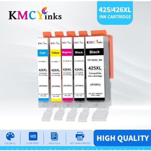 KMCYinks 5PK PGI425 CLI426 PGI-425 CLI-426 compatible for Canon MG5140 MG5240 MG5340 IP4840 MX884 IX6540 IP4940 MG5340 MX714