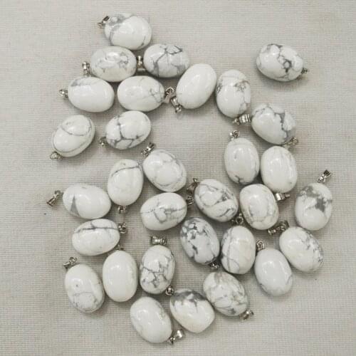 2016 fashion good color natural stone drum shape charms pendants for jewelry making 50pcs/lo Wholesale free shipping