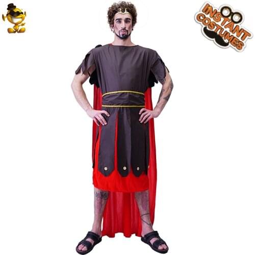 Halloween Ancient Warrior Costumes for Men Carnival Fancy Dress Up Renaissance Medieval Handsome Knight Costume Suit with Adults