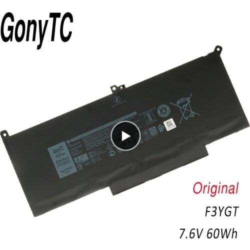 NEW F3YGT Laptop Battery for Dell Latitude 12 7000 E7280 E7290 E7380 E7390 E7480 E7490 F3YGT 2X39G 7.6V 60WH