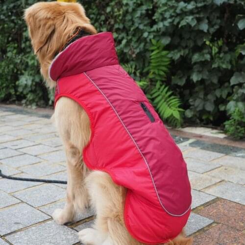 Dog Coat Skin-friendly Nylon Waterproof Clothes Outdoor Warm Pet Supplies for Autumn Winter Unisex Easy to Wearing Washable
