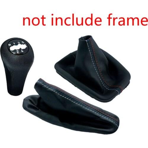 Car Shift Gear Stick Manual Handbrake Gaiter Shift Boot Black Leather Boot 5 speed For BMW 3 Series E36 E46 e39 M3 Car Styling