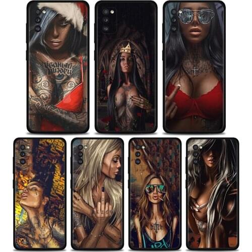 Sexy Sleeve Tattoo Girl Phone Case For Samsung Galaxy F41 F22 F12 F52 F62 M31 M30s M51 M11 M31s M01 M32 M42 M62 M12 M21 Cover