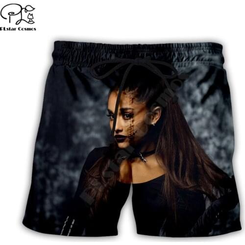 PLstar Cosmos ariana grande Mens Shorts Summer Casual Shorts Harajuku 3D Printed Loose Cool Beach Comfortable style-1