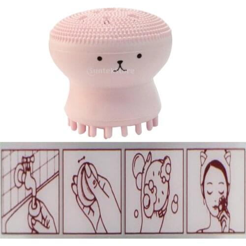 Cute&Clever Octopus-shaped Replacement Facial Skin Care Washing Face Brush Facial Cleansing Care Skin Care Brush Tools