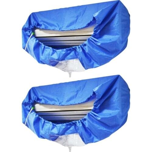 13MA Split Air Conditioning Cleaning Waterproof Cover Bag with Drain Outlet and Two Sides Support Plates Dust Washing Clean Bag