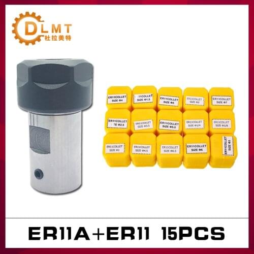 ER11A 4 5 6 6.35 8mm Motorized spindle extension rod and ER11 collet 7pcs 13pcs 15pcs Suit CNC machining center