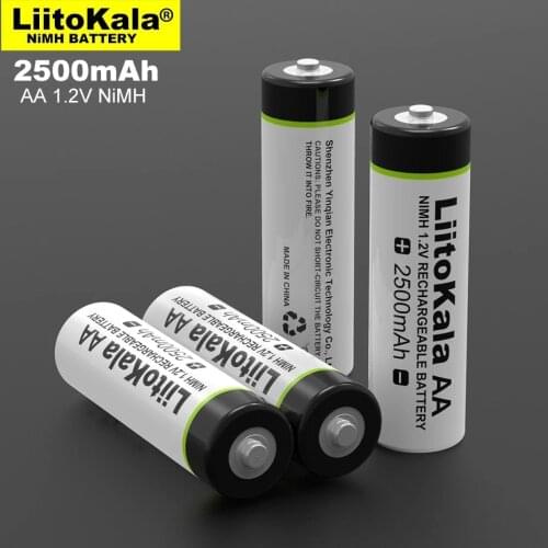 Liitokala 1.2V AA 2500mAh Ni-Mh rechargeable battery AA for Temperature gun remote control mouse toy batteries camera