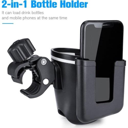Bicycle Water Bottle Cup Holder Phone Holder Case Stroller Scooter Handlebar Mount MTB Spinning Bike Water Bottle Cage Holder