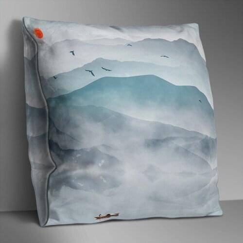 Vintage Scenery Double Side Print Cushion Cover Polyester Decorative for Sofa Seat Soft Throw Pillow Case Cover 45x45cm